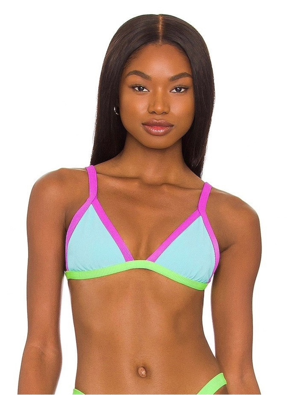 BEACH RIOT MIKA BIKINI TOP COOL FLUORESCENTS size XS